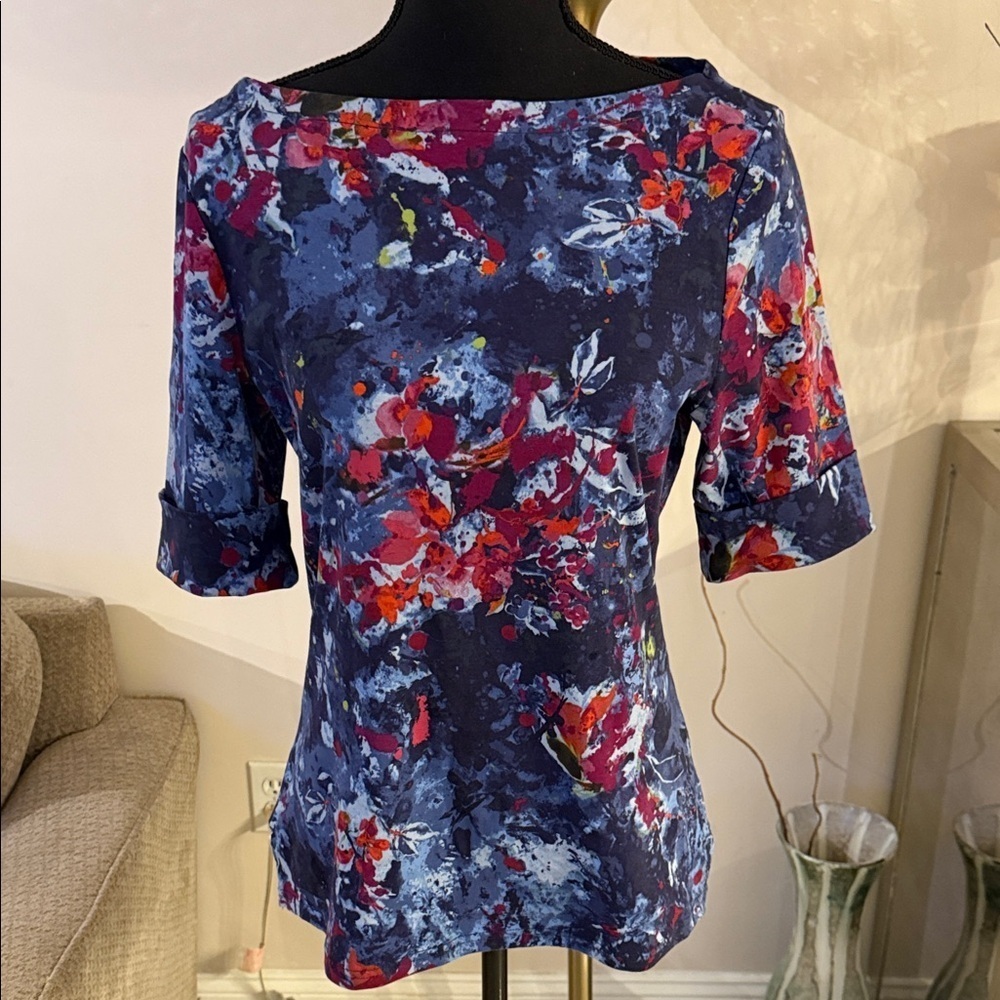 Ralph Lauren black label Floral Print Women's Top size L